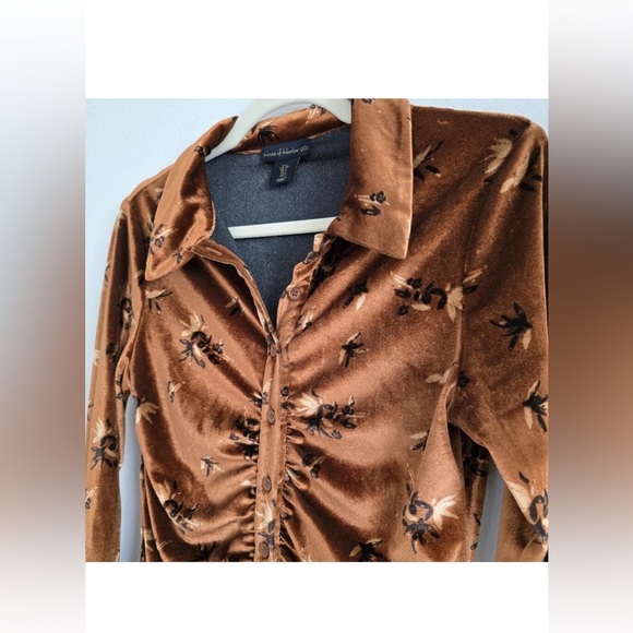 House of Harlow 1960 Velvet Floral Ruched Mini Dress – S - Picture 2 of 6